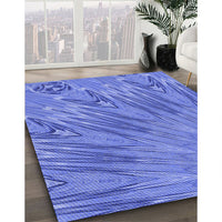 Patterned Sky Blue Rug, pat2861blu