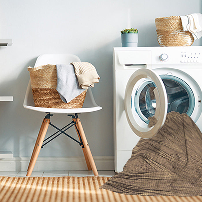 Machine Washable Transitional Brown Sand Brown Rug in a Washing Machine, wshpat2861brn
