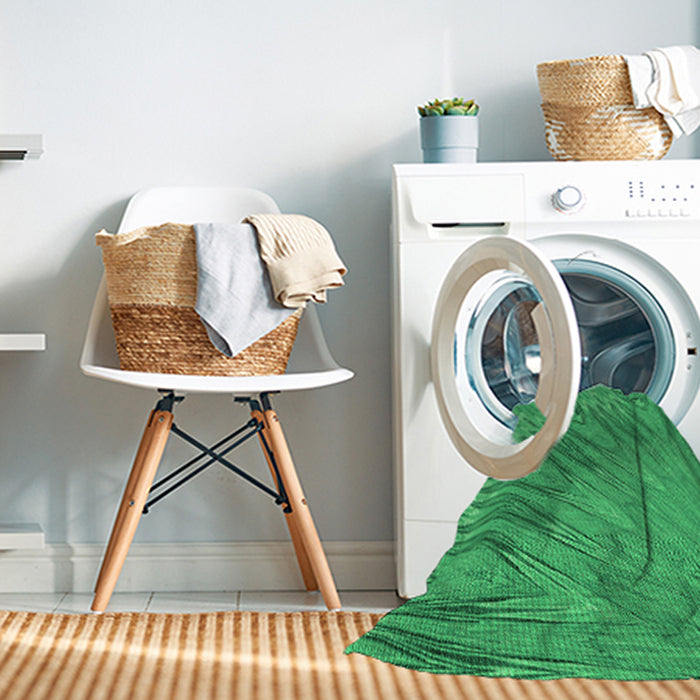 Machine Washable Transitional Neon Green Rug in a Washing Machine, wshpat2861grn