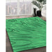 Machine Washable Transitional Neon Green Rug in a Family Room, wshpat2861grn