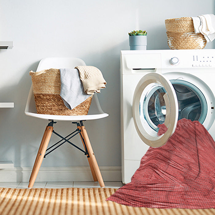 Machine Washable Transitional Red Rug in a Washing Machine, wshpat2861rd