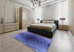 Patterned Sky Blue Rug in a Bedroom, pat2862blu