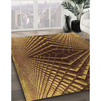 Patterned Orange Gold Rug, pat2862org