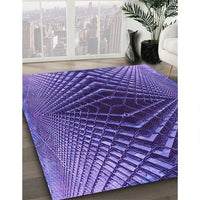 Patterned Bright Purple Rug, pat2862pur