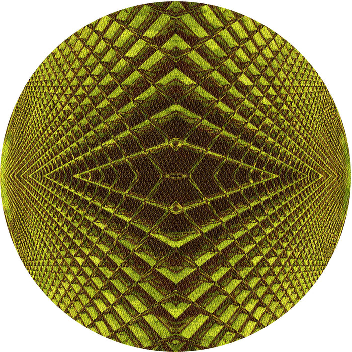 Square Patterned Green Rug, pat2862yw