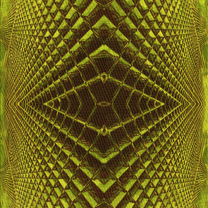 Patterned Green Rug, pat2862yw