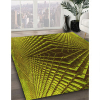 Patterned Green Rug, pat2862yw