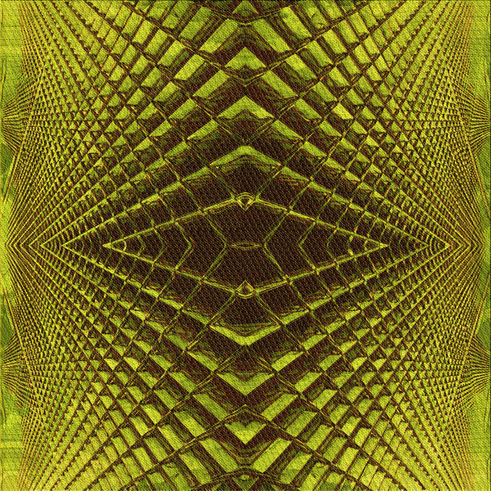 Round Patterned Green Rug, pat2862yw