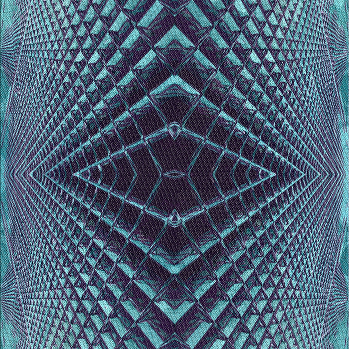 Patterned Dark Slate Blue Novelty Rug, pat2862