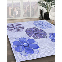 Patterned Blue Rug, pat2863blu