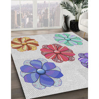 Patterned Gray Novelty Rug, pat2863