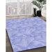 Machine Washable Transitional Sky Blue Rug in a Family Room, wshpat2864blu