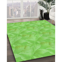 Patterned Emerald Green Rug, pat2864grn