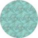 Square Patterned Seafoam Green Rug, pat2864lblu