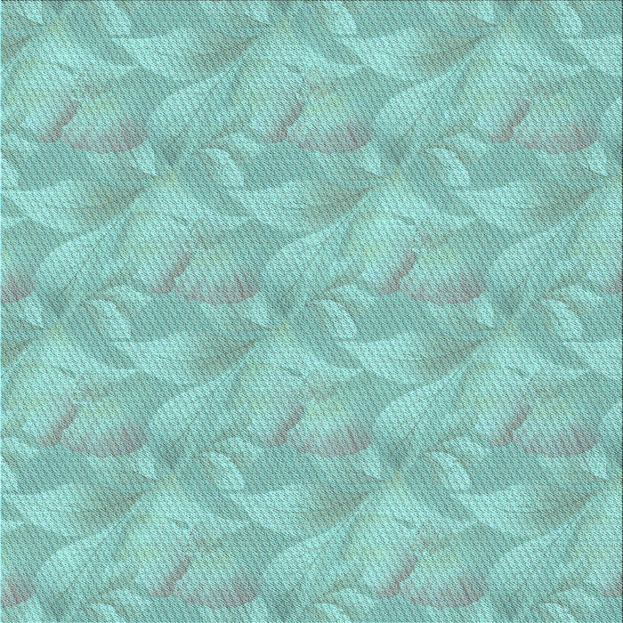 Round Patterned Seafoam Green Rug, pat2864lblu