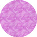 Square Patterned Violet Purple Rug, pat2864pur