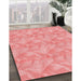 Machine Washable Transitional Pastel Pink Rug in a Family Room, wshpat2864rd