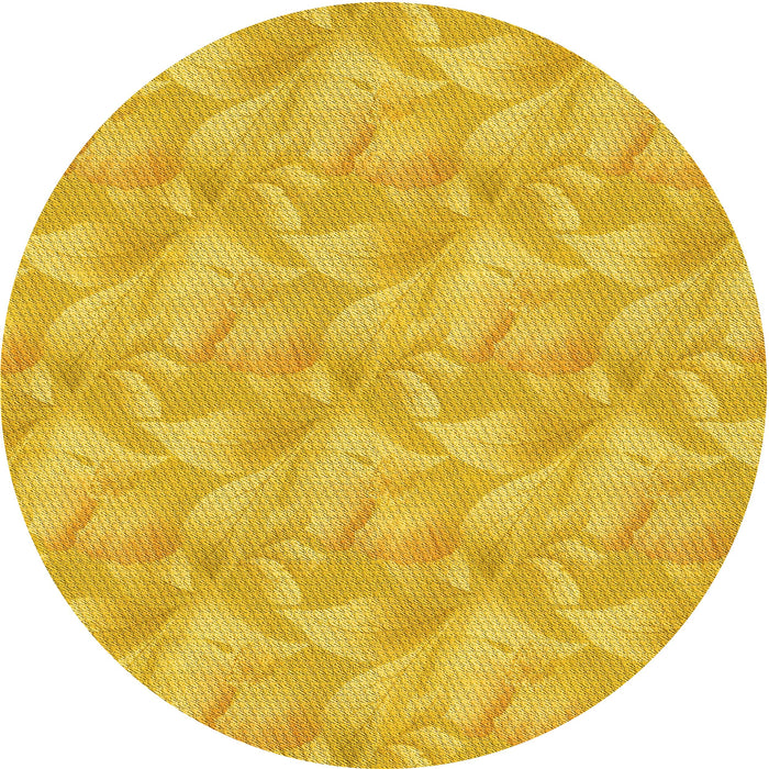 Square Machine Washable Transitional Gold Yellow Rug in a Living Room, wshpat2864yw