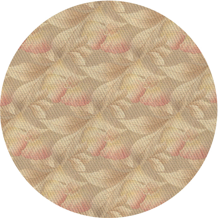 Sideview of Patterned Brown Gold Novelty Rug, pat2864