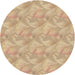 Sideview of Patterned Brown Gold Novelty Rug, pat2864