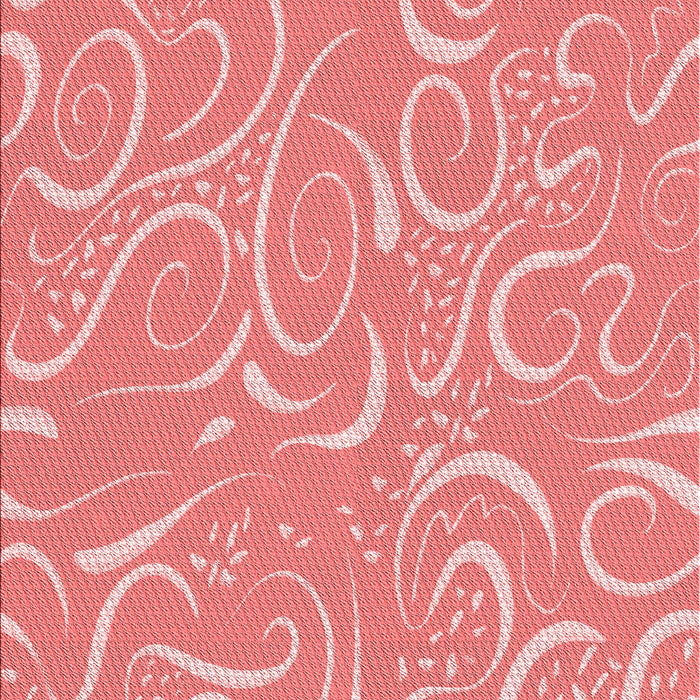 Machine Washable Transitional Light Coral Pink Rug, wshpat2865rd