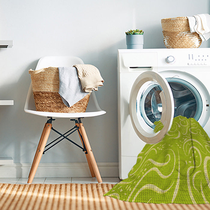 Machine Washable Transitional Pistachio Green Rug in a Washing Machine, wshpat2865yw