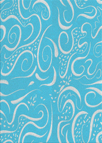 Patterned Blue Abstract Machine Washable Rug, wshpat2865