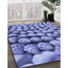 Patterned Denim Blue Rug in Family Room, pat2866blu