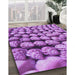 Patterned Violet Purple Rug in Family Room, pat2866pur