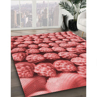 Patterned Red Rug, pat2866rd