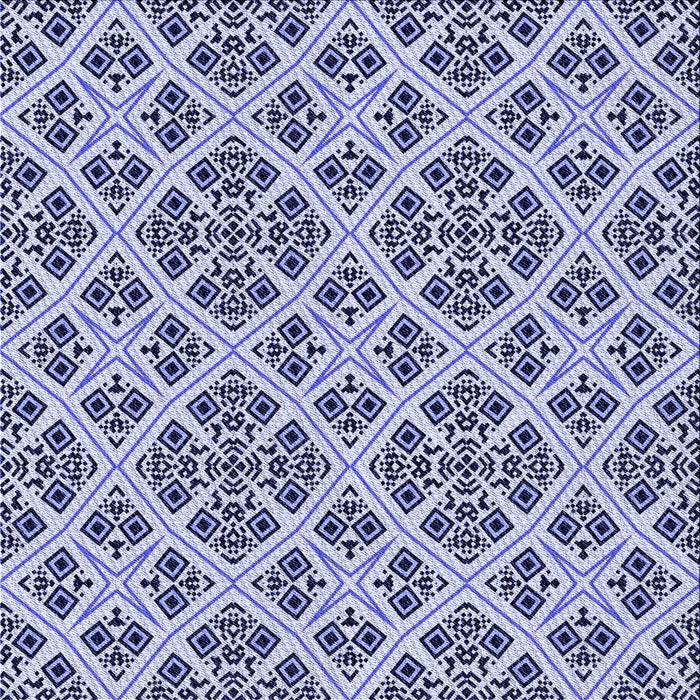 Round Machine Washable Transitional Deep Periwinkle Purple Rug, wshpat2867blu