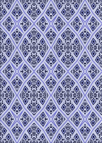 Machine Washable Transitional Deep Periwinkle Purple Rug, wshpat2867blu