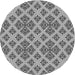 Square Patterned Silver Gray Rug, pat2867gry