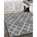 Machine Washable Transitional Silver Gray Rug in a Family Room, wshpat2867gry