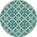 Square Machine Washable Transitional Blue Rug in a Living Room, wshpat2867lblu