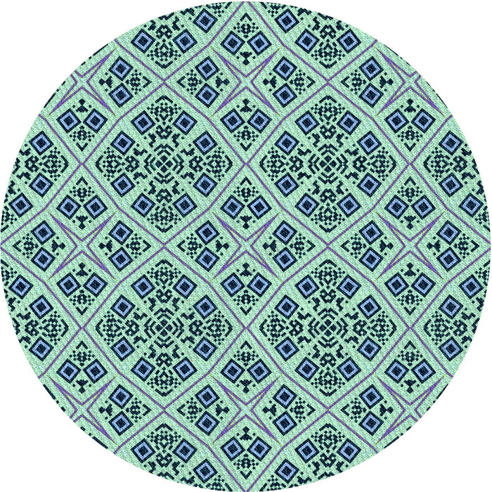 Square Patterned Blue Rug, pat2867lblu