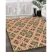 Patterned Mustard Yellow Rug in Family Room, pat2867org