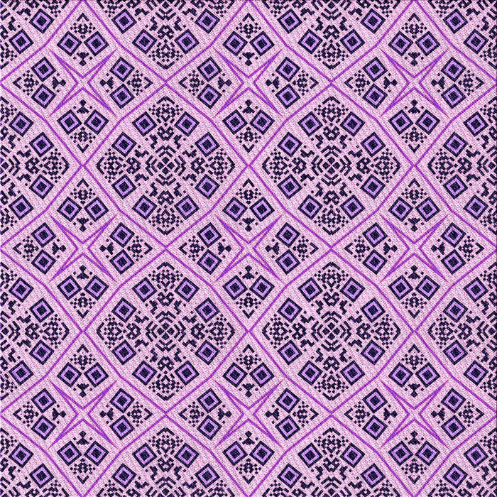 Round Machine Washable Transitional Blossom Pink Rug, wshpat2867pur