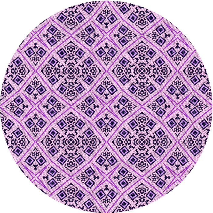 Square Patterned Blossom Pink Rug, pat2867pur