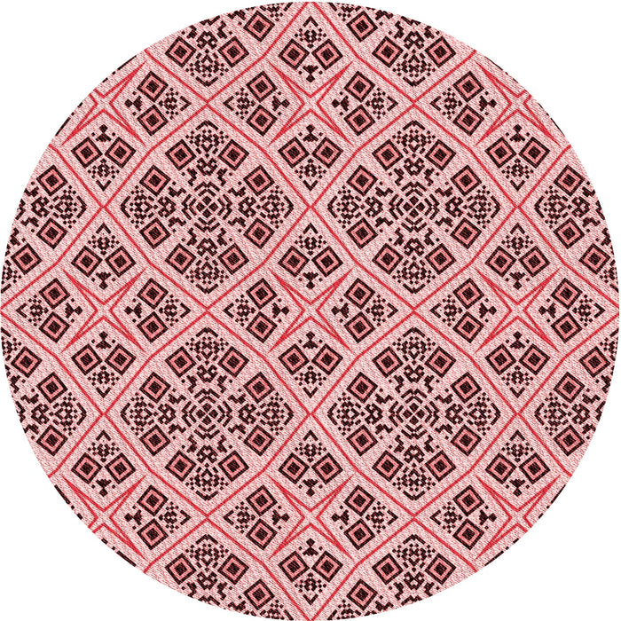 Square Machine Washable Transitional Deep Rose Pink Rug in a Living Room, wshpat2867rd