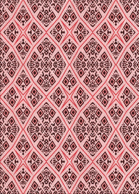 Machine Washable Transitional Deep Rose Pink Rug, wshpat2867rd