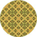 Square Patterned Dark Bronze Brown Rug, pat2867yw