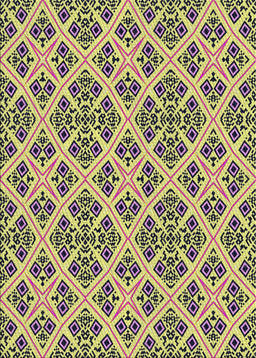 Patterned Neon Yellow Novelty Rug, pat2867