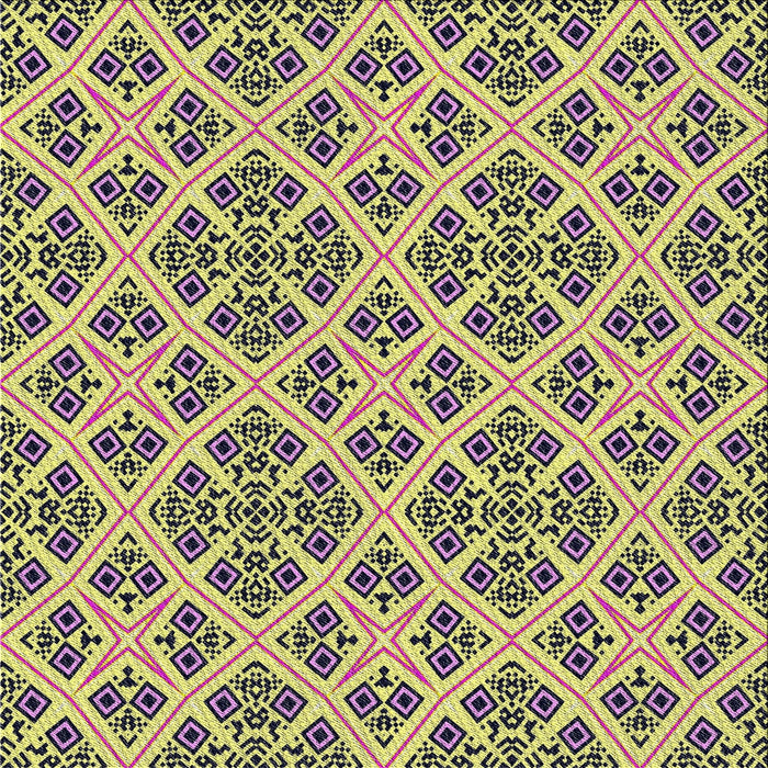 Sideview of Machine Washable Transitional Neon Yellow Rug, wshpat2867