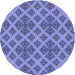 Square Patterned Jeans Blue Rug, pat2868blu