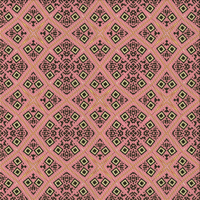 Round Machine Washable Transitional Light Salmon Rose Pink Rug, wshpat2868brn