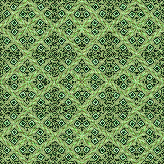 Round Machine Washable Transitional Army Green Rug, wshpat2868grn