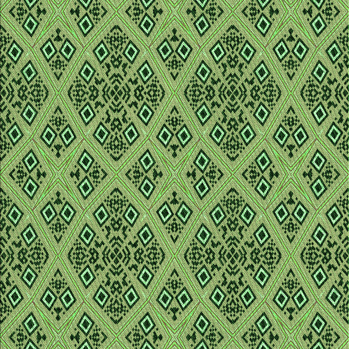 Machine Washable Transitional Army Green Rug, wshpat2868grn
