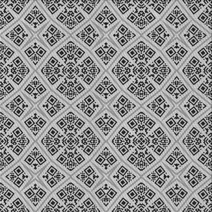 Round Patterned Gray Rug, pat2868gry