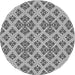 Square Patterned Gray Rug, pat2868gry